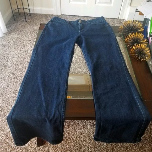 Elle Bootcut Jeans Bootleg Blue Denim Size 6 - Picture 1 of 6